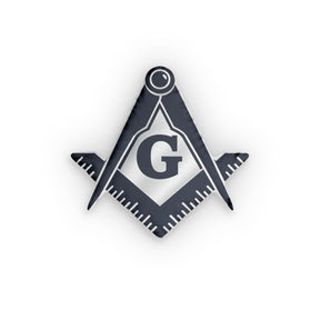 Master Mason Blue Lodge Pillow - Black & White Square & Compass G - Bricks Masons