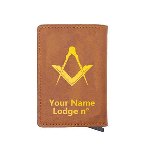 Master Mason Blue Lodge Wallet - Various Colors - Bricks Masons