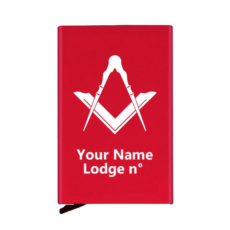 Master Mason Blue Lodge Credit Card Holder - Various Colors - Bricks Masons