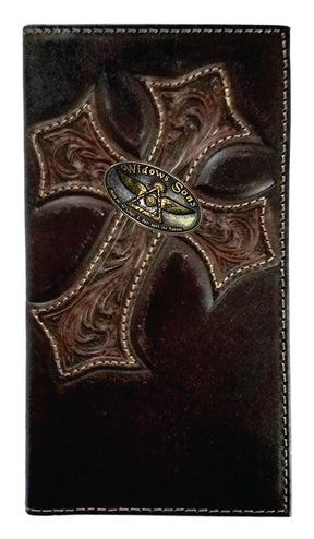 Widows Sons Wallet - Nocona Cross Long Chocolate - Bricks Masons