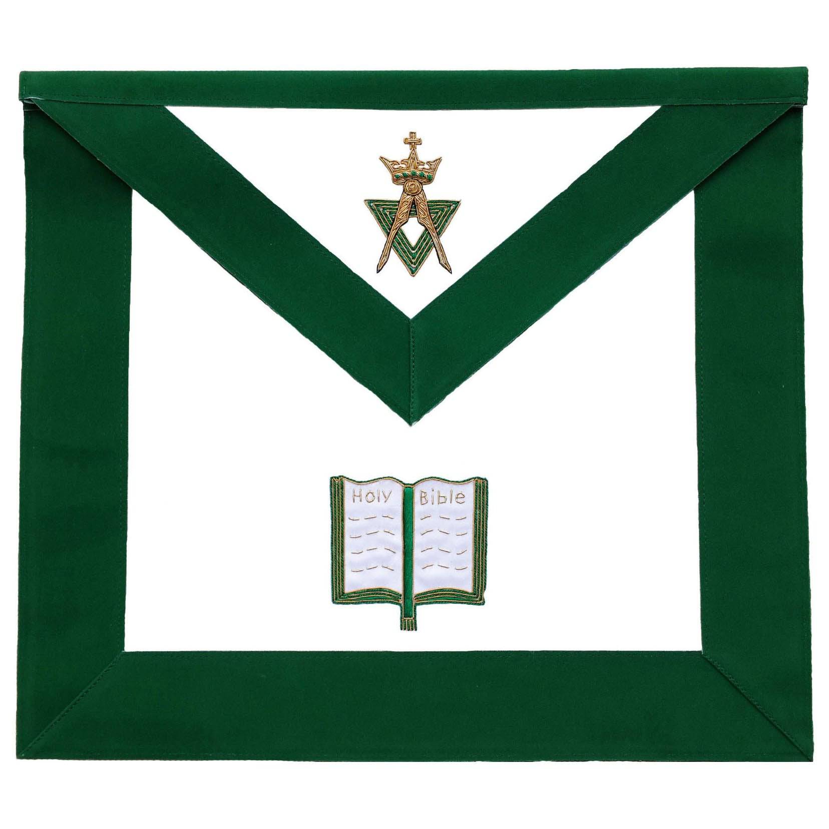 Chaplain Allied Masonic Degrees Apron - Green Velvet