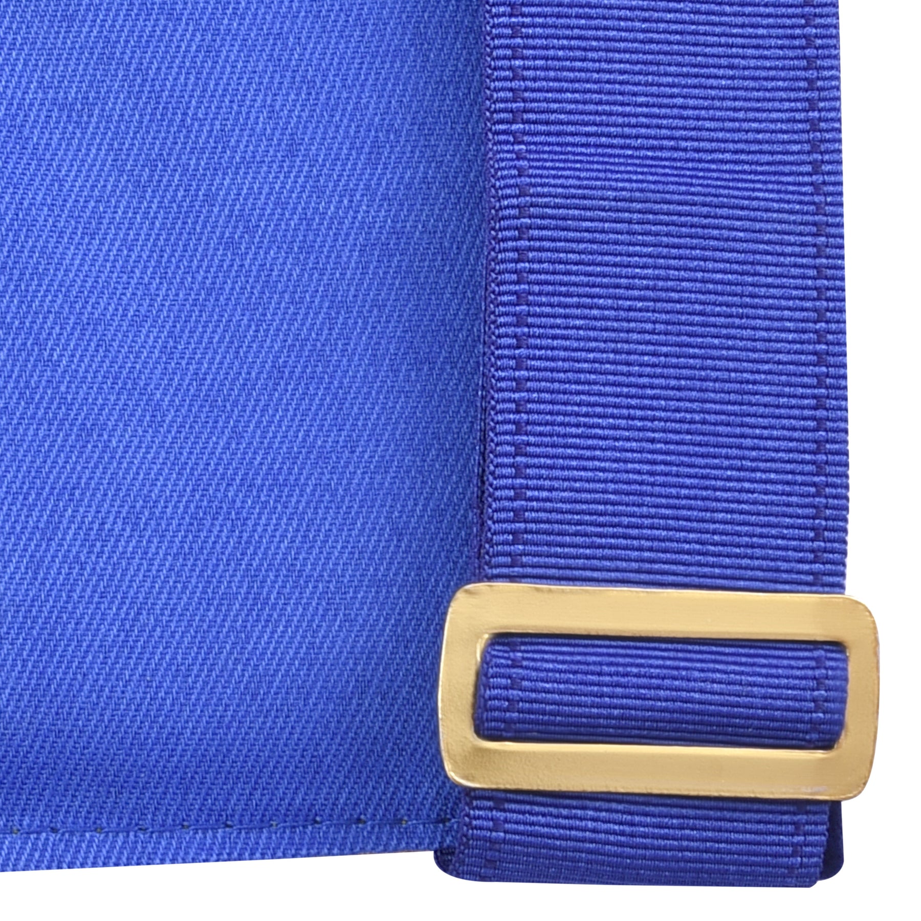 Grand Master Blue Lodge Apron - Royal Blue Velvet With Gold Metal Badge