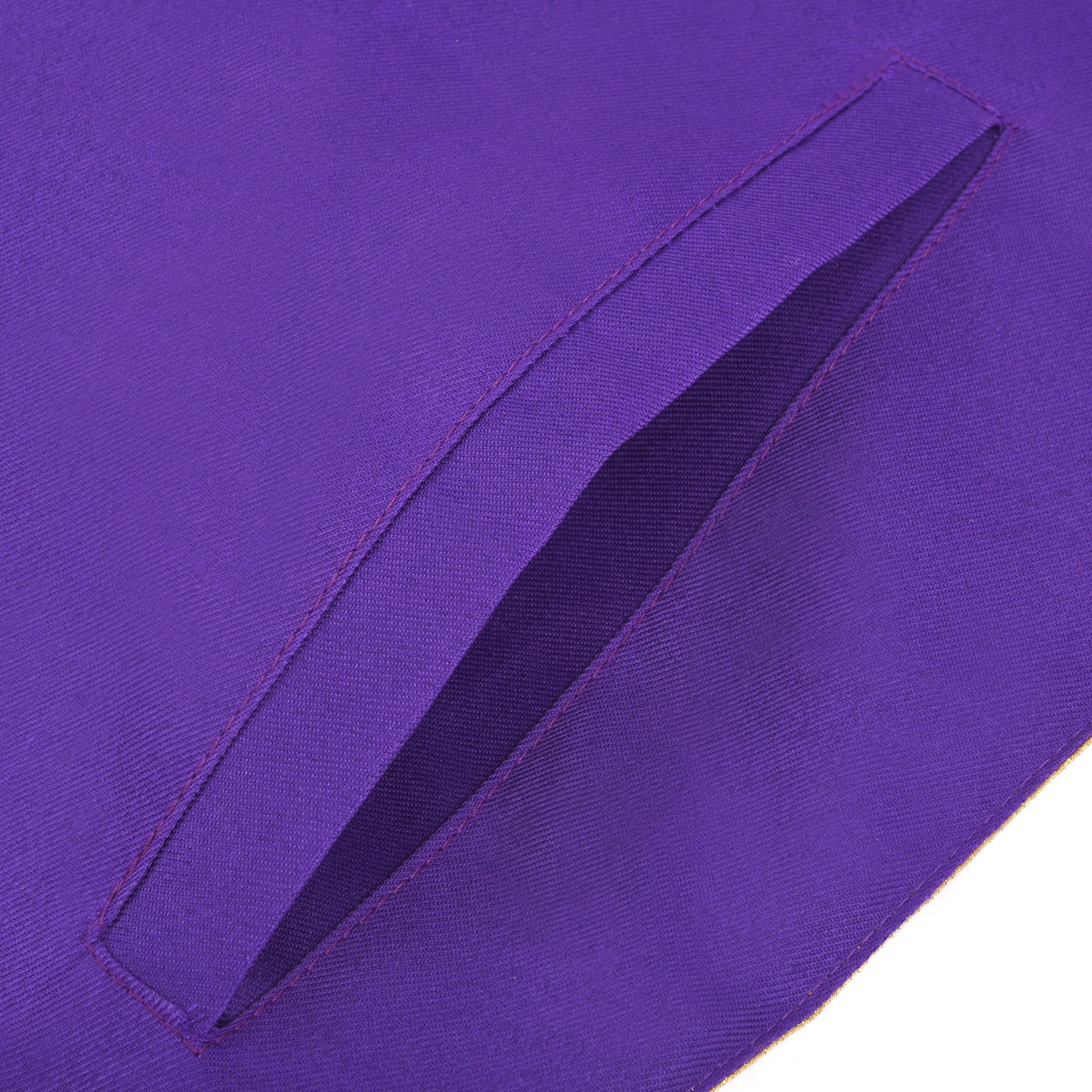 Worthy Patron OES Apron - Purple Velvet With Gold Braid & Tassels