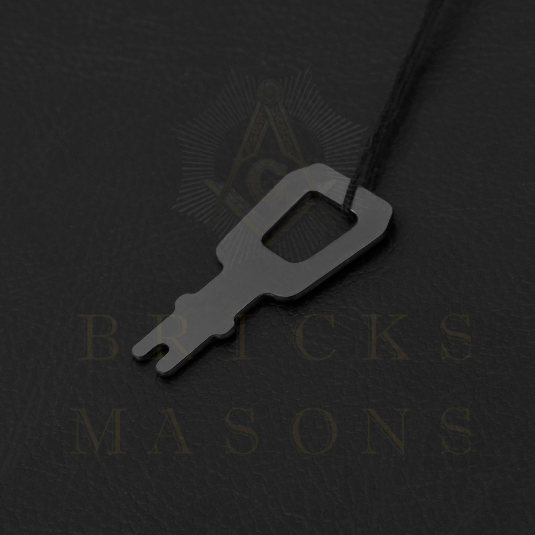 Past Sovereign Master Allied Masonic Degrees Apron Case - Personalized Black Imitation Leather MM, WM, Provincial - Bricks Masons