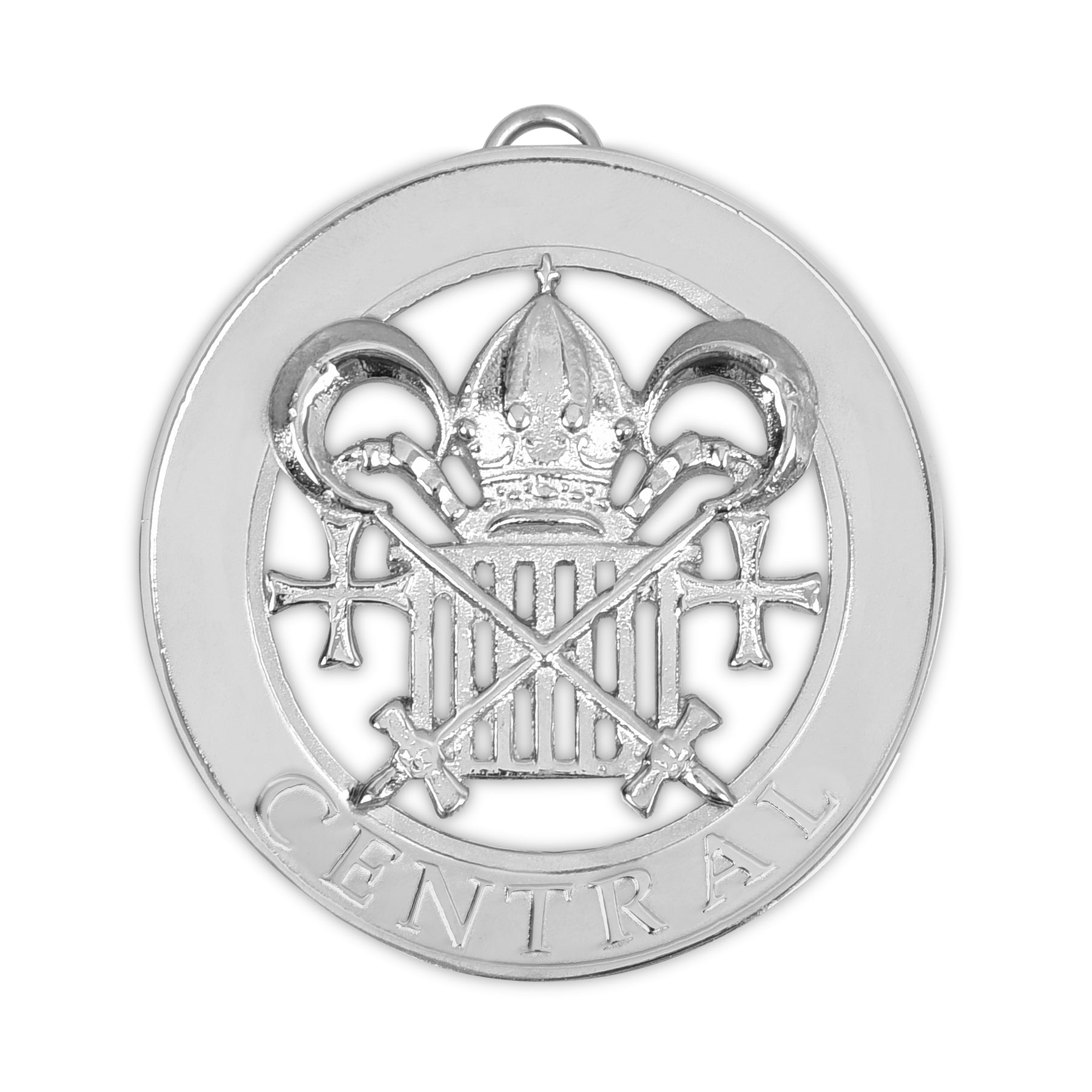 Grand District Allied Masonic Degrees Officer Collar Jewel - Silver Plated - Bricks Masons