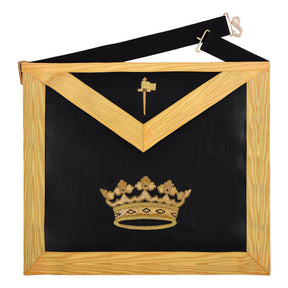 Grand Tiler of Solomon Allied Masonic Degrees Apron - Hand Embroidery Gold Bullion - Bricks Masons