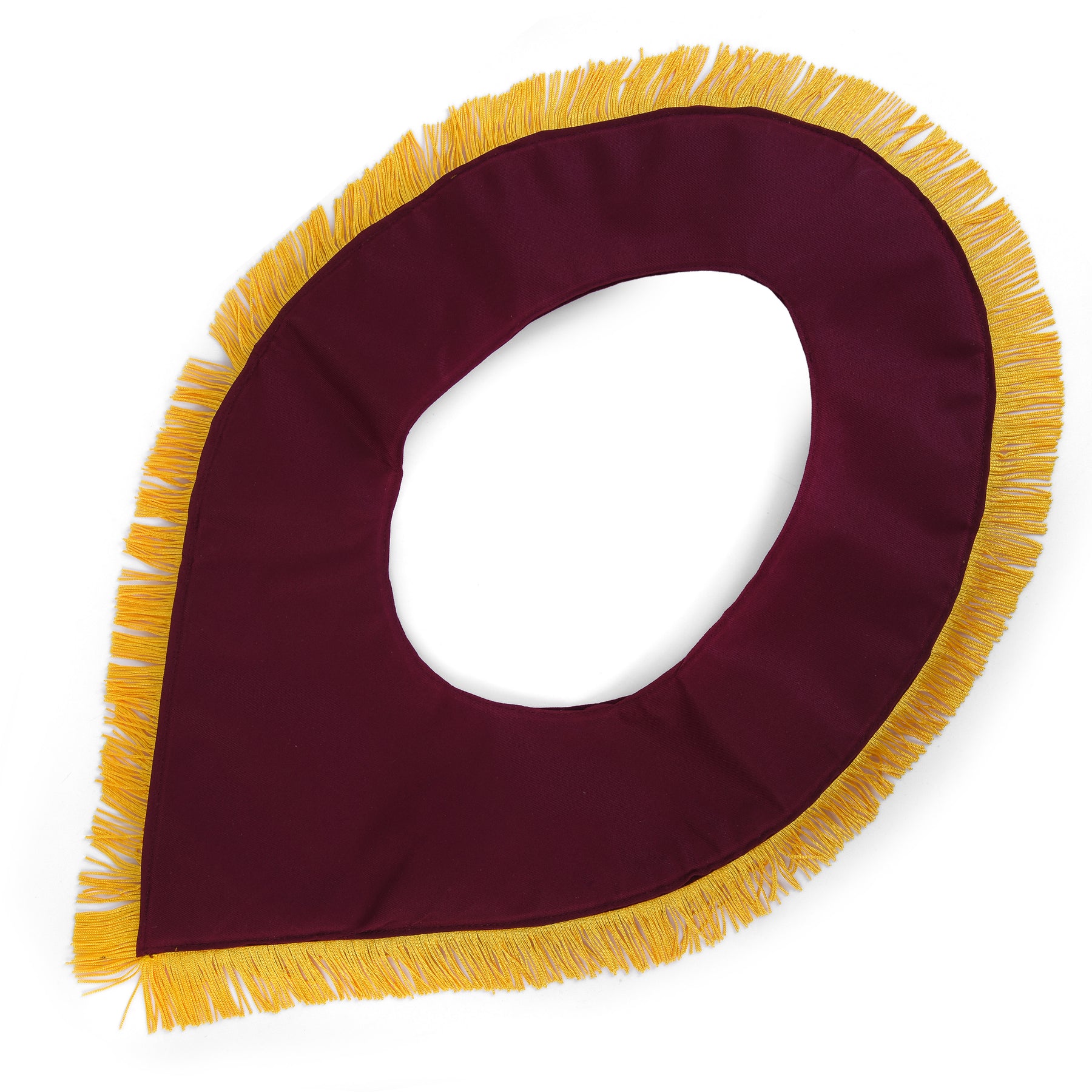 Order of Amaranth Collar - Maroon Velvet With Yellow Braid & Fringe - Bricks Masons