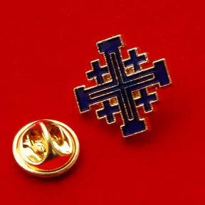 Knights Templar Commandery Brooch - Jerusalem Cross Alloy - Bricks Masons