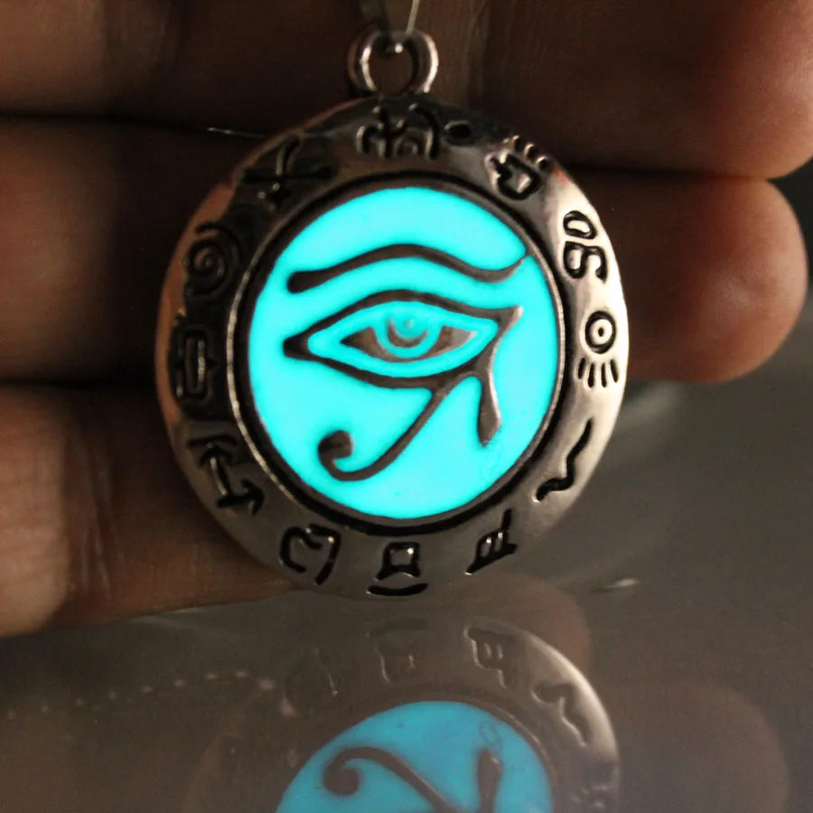 Ancient Egypt Necklace - Glowing Eye of Horus