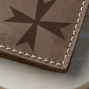 Order of Malta Wallet - Handmade Leather - Bricks Masons