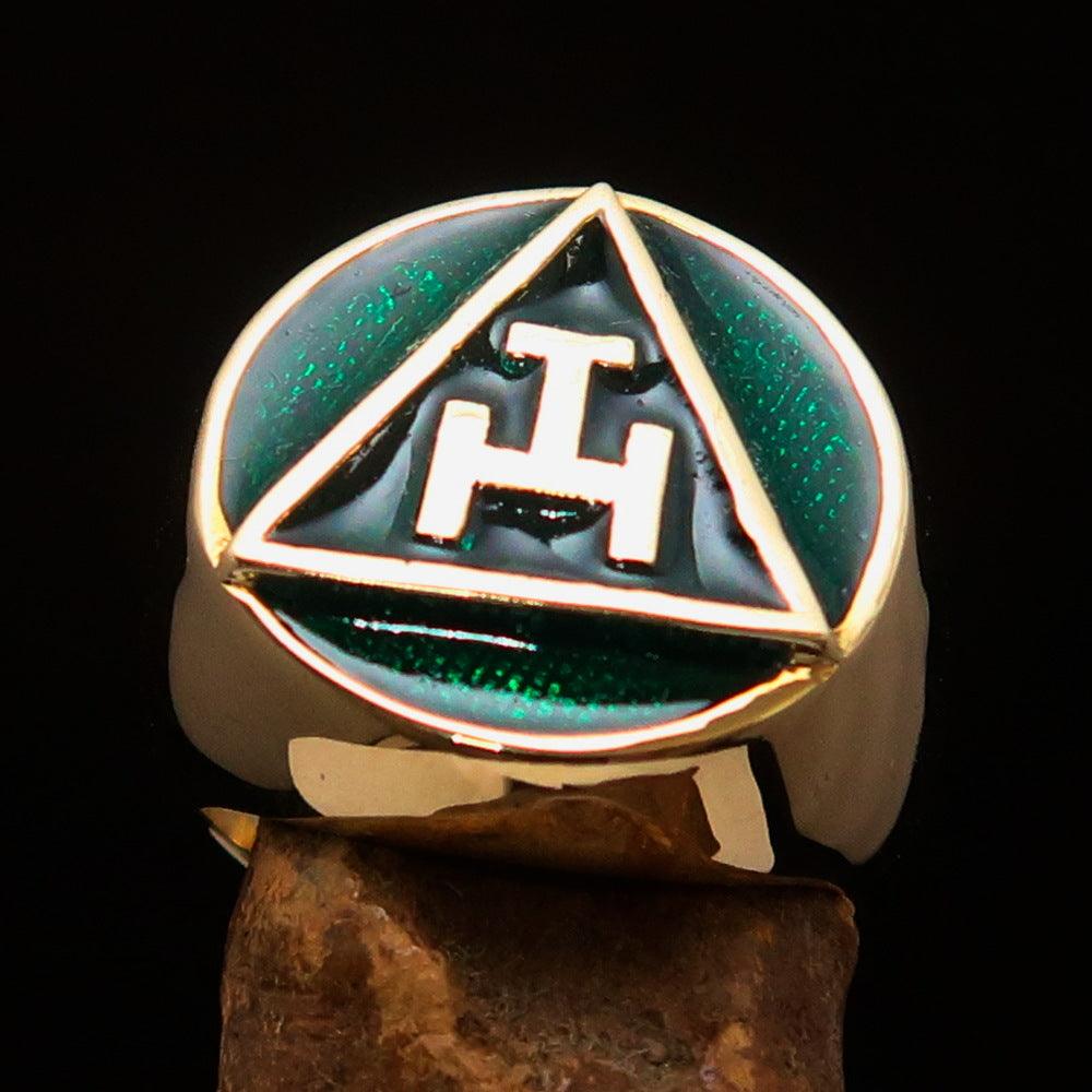 Royal Arch Chapter Ring - Green Solid Brass