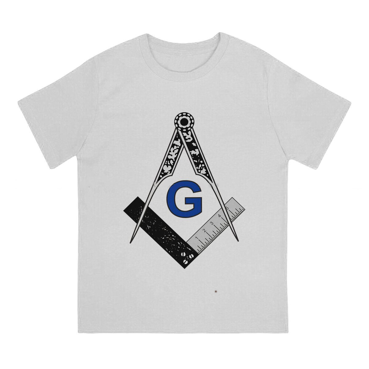 Master Mason Blue Lodge T-shirt -  Black White Blue Polyester Square & Compass G