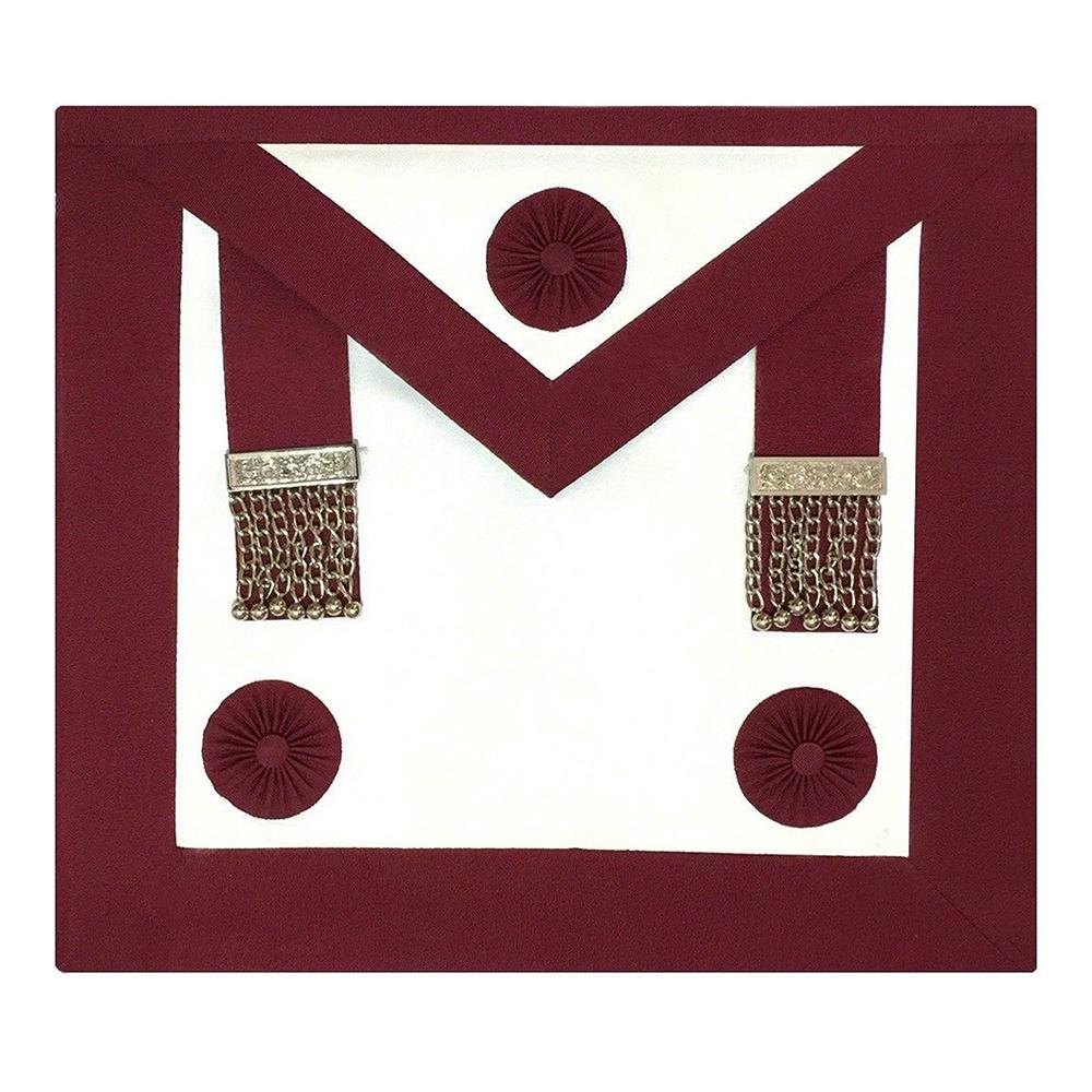 Provincial Steward Craft English Regulation Apron - White & Maroon