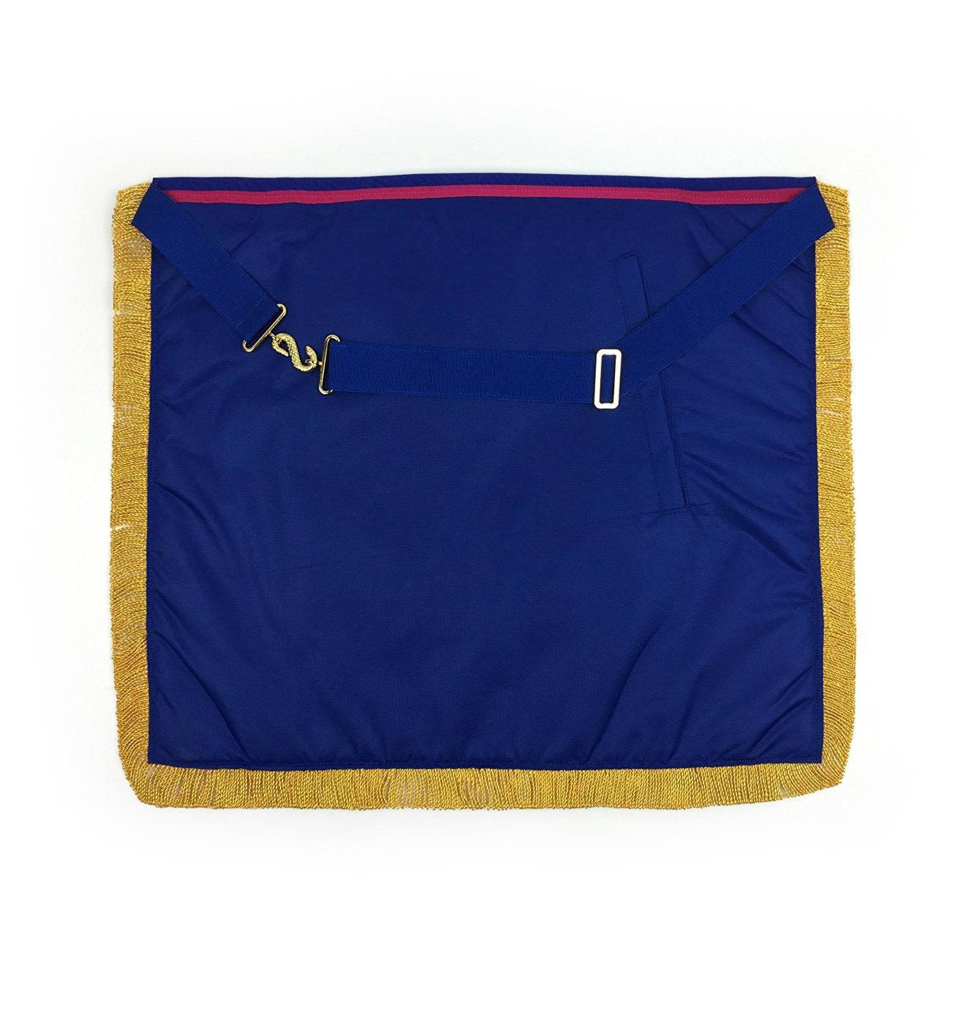 Grand Officers Mark English Regulation Apron - Blue & Pink with Gold Fringe