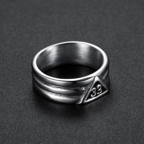 33rd Degree Scottish Rite Ring - Classic [Silver & Gold]