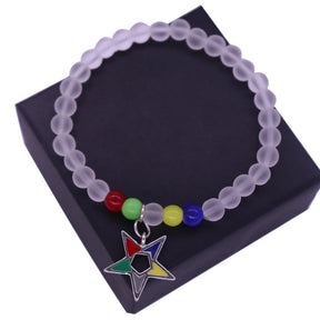 OES Bracelet - Beads With OES Star - Bricks Masons