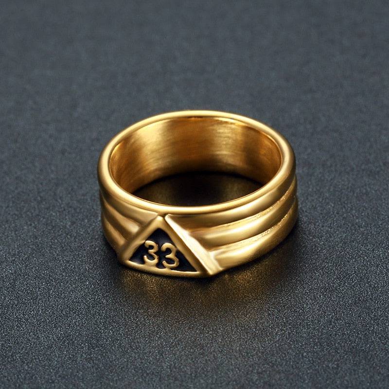 33rd Degree Scottish Rite Ring - Classic [Silver & Gold]