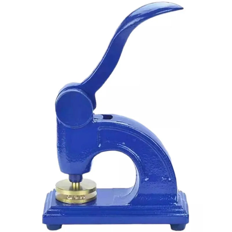 Scottish Rite Long Reach Seal Press - Heavy Embossed Stamp Blue Color Customizable - Bricks Masons