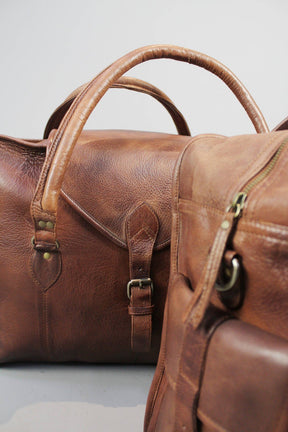 Council Travel Bag - Handmade Genuine Leather - Bricks Masons