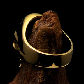 Ancient Egypt Keychain - Red Eye of Horus Skull Solid Brass - Bricks Masons