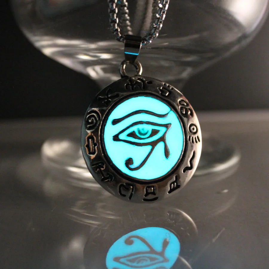 Ancient Egypt Necklace - Glowing Eye of Horus - Bricks Masons