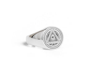 Eye Of Providence Ring - Silver Annuit Coeptis - Bricks Masons