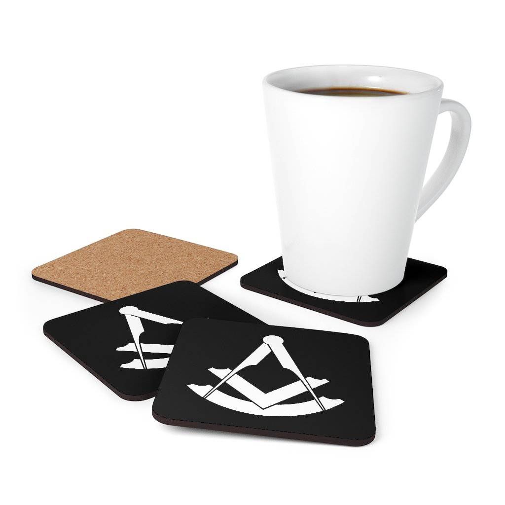 Past Master Blue Lodge Coaster - Black & White