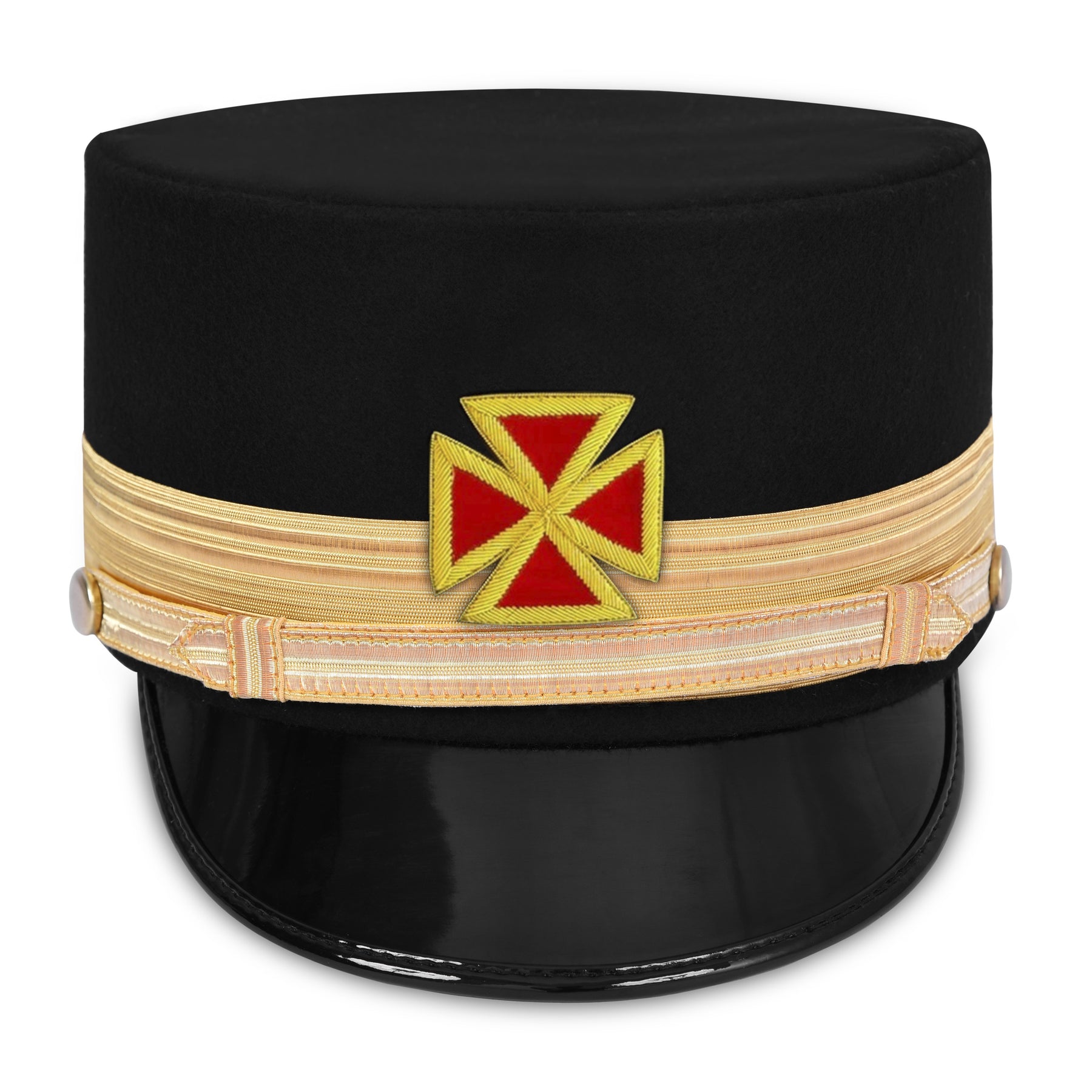 Grand Knights Templar Fatigue Cap - Gold Metal & Braid - Bricks Masons