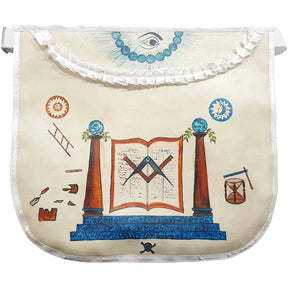 Hand-Painted Apron - History Edition: Masonic Apron of Meriwether Lewis - 18th Century - Bricks Masons