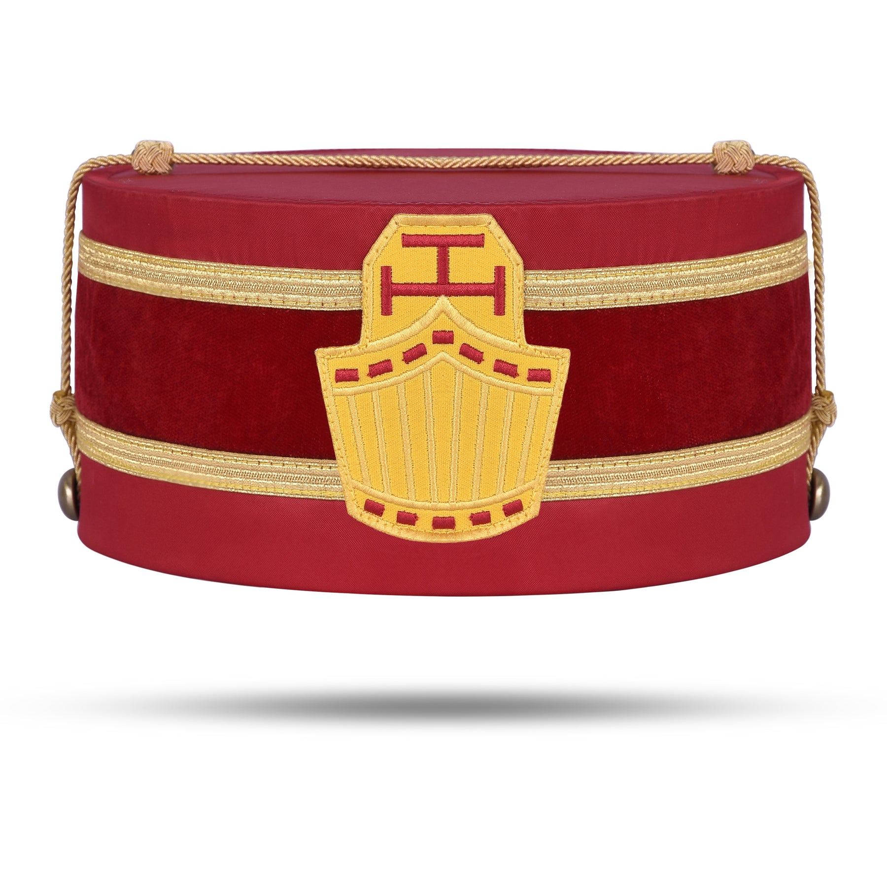 High Priest Royal Arch Chapter Crown Cap - Red Velvet & Gold Rope - Bricks Masons