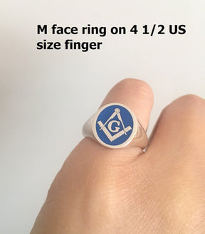 Master Mason Blue Lodge Ring - 10K to 18K Gold Various Sizes & Colors - Bricks Masons