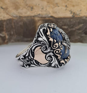 Master Mason Blue Lodge Ring - Sterling Silver Masonic Ring - Bricks Masons