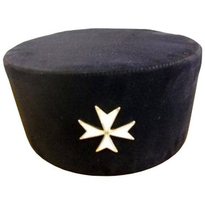 Order of Malta Commandery Crown Cap - Black with Silver Badge