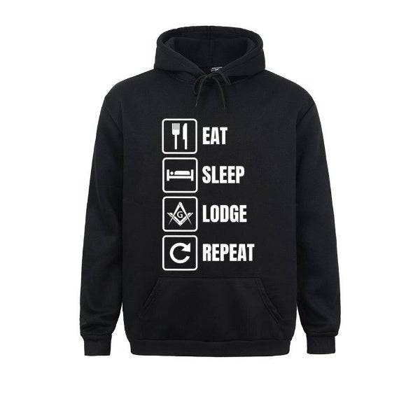 Master Mason Blue Lodge Hoodie - Eat Sleep Lodge Repeat Various Colors