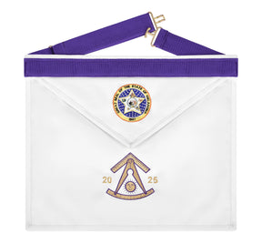 Past Master Blue Lodge Apron - Great Seal Of The State Of Oklahoma - Bricks Masons
