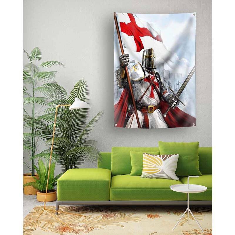 Knights Templar Flag - Printed - Bricks Masons