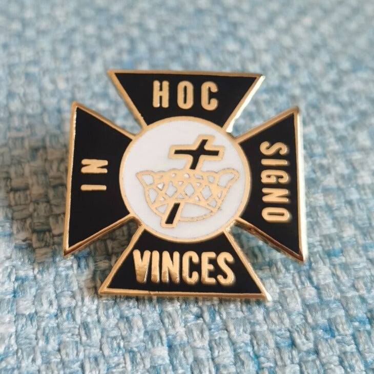 Knights Templar Lapel Pin - 1" Malta Cross - Bricks Masons