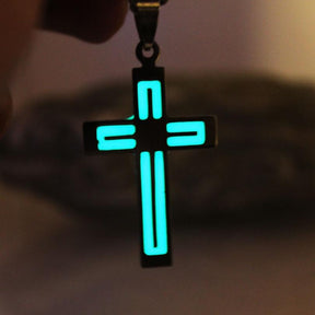Knights Templar Necklace - Luminous Glowing CROSS - Bricks Masons