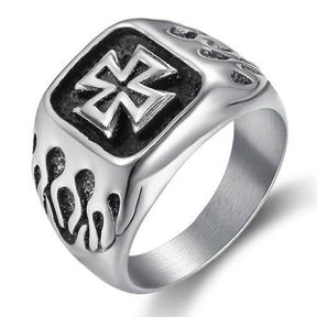 Knights Templar Ring - Square Signet - Bricks Masons