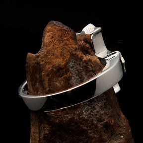 Knights Templar Ring - Templar Cross Sterling Silver - Bricks Masons