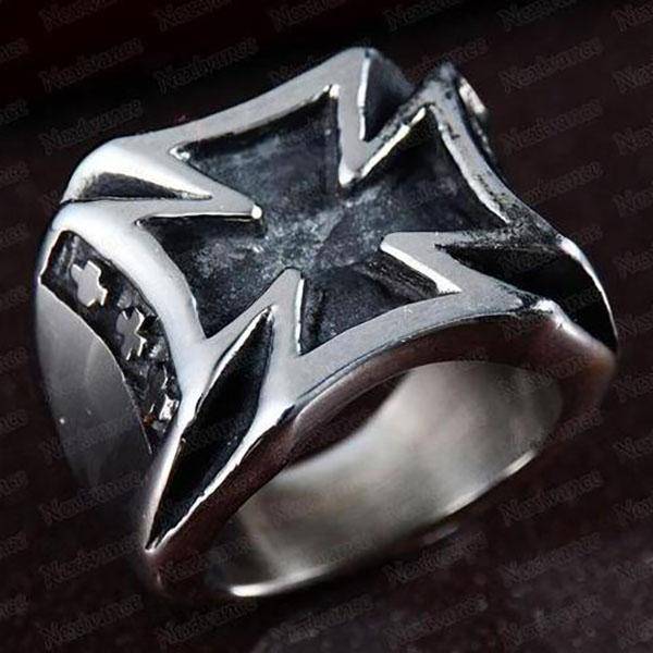 Knights Templar Ring - Vintage Cross Signet - Bricks Masons