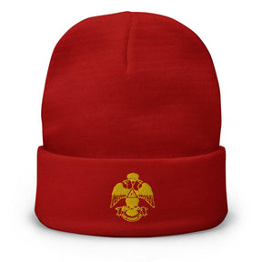 33rd Degree Scottish Rite Beanie - Wings Down Golden Embroidery