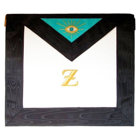 4th Degree Scottish Rite Apron - White, Sky Blue Gold Embroidery