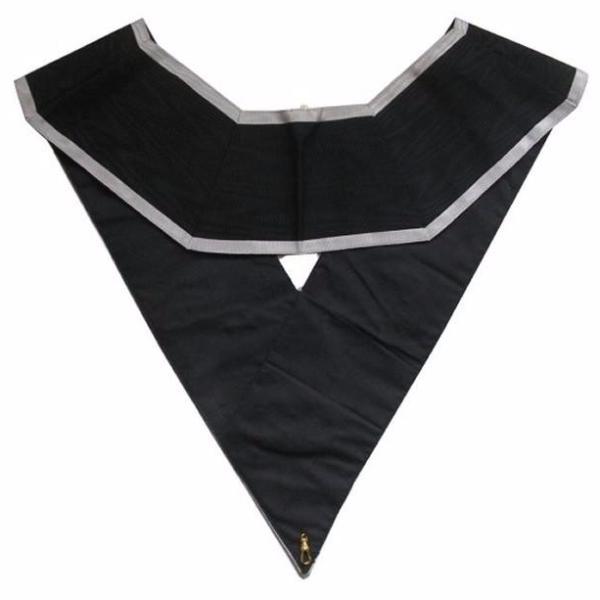 30th Degree Scottish Rite Collar - CKS Black Satin with Grey Borders