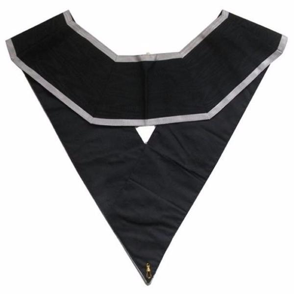 Grand Guard of the Camps 30th Degree French Collar - Black Moire with White Borders