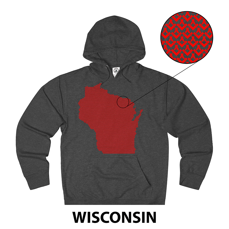 Masonic Hoodie - WISCONSIN State - Bricks Masons