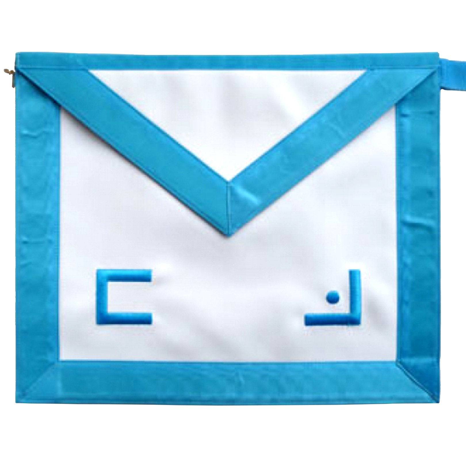 Master Mason Apron - White & Turquoise - Bricks Masons