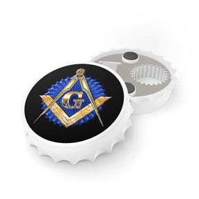 Master Mason Blue Lodge Bottle Opener - Golden Square & Compass G - Bricks Masons