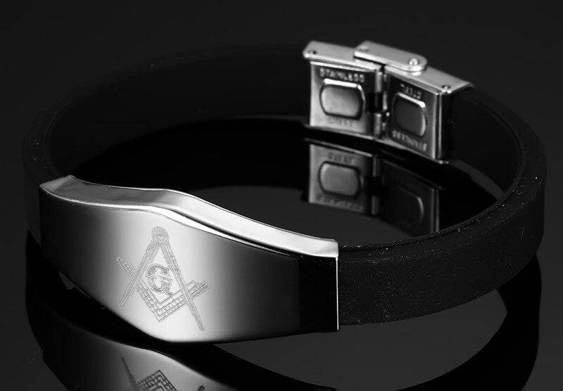 Master Mason Blue Lodge Bracelet - Silicone Adjustable - Bricks Masons
