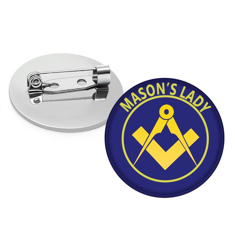 Master Mason Blue Lodge Brooch - Mason's Lady - Bricks Masons